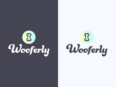 Wooferly Logo bone bone logo dog dog logo logo pup puppy wooferly