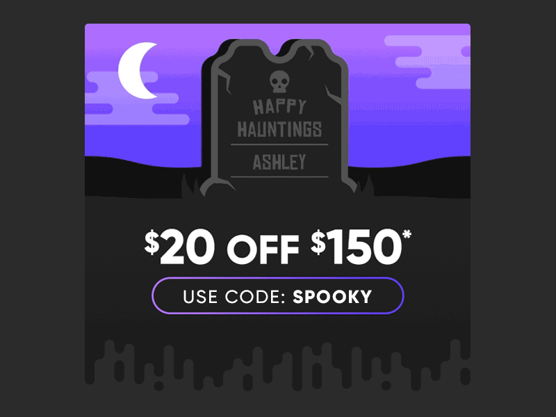 Halloween Email Promo email ghost graveyard halloween promo spooky tombstone