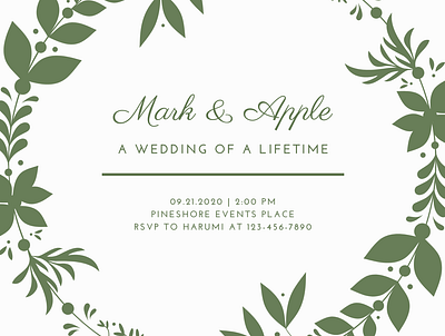 Wedding Invitation graphic design