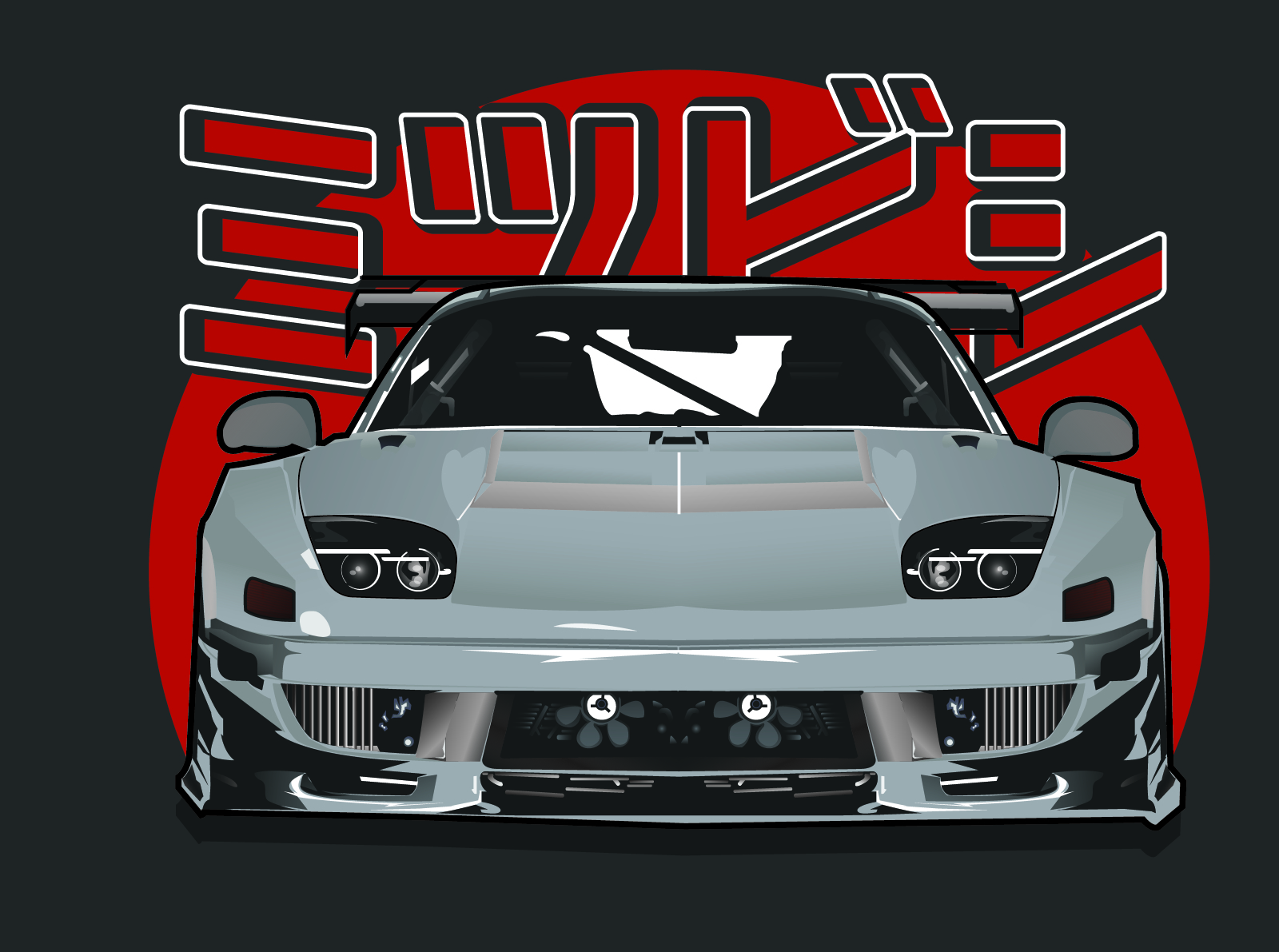 Mitsubishi 3000 GT car design graphic design illustration vector