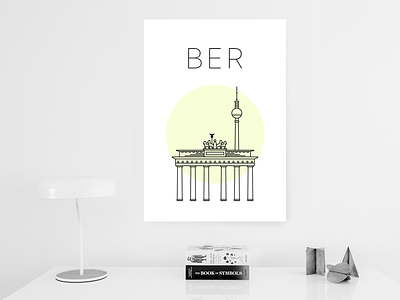 Berlin City Poster awwwards berlin brandenburg fernsehturm gate