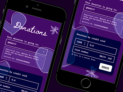 Donations checkout for LGBTQA+ non-profit checkout graphic design mobile ui visual