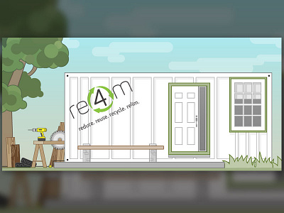 Re4m Reclaimed-Shipping-Container Workshop Illustration illustration