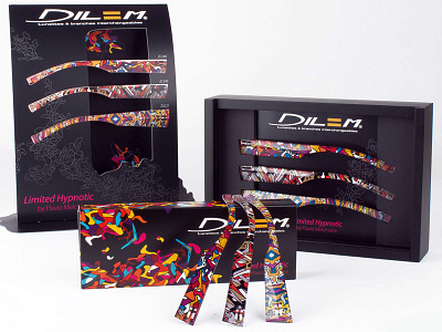 Dilem Limited Hypnotic art artobject collab custom design eyewear fashion glasses idro51 illustration product style