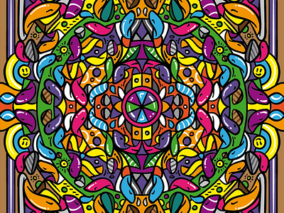 Trippy mandala design dribbble idro51 illustration mandala pattern psychedelicart