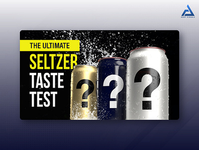 Seltzer Taste Test Youtube Thumbnail Design branding creative design design graphic design illustration logo social media post typography