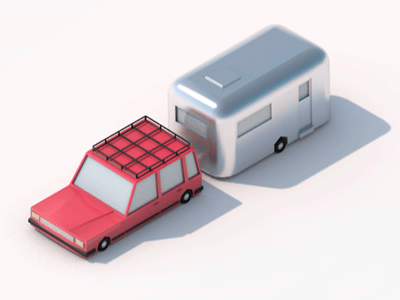 Road trippin' after c4d car cinema4d effects road trailer trip wiggle