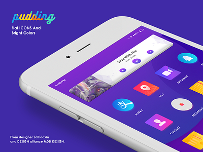 Pudding.Theme design design icon interface design theme design