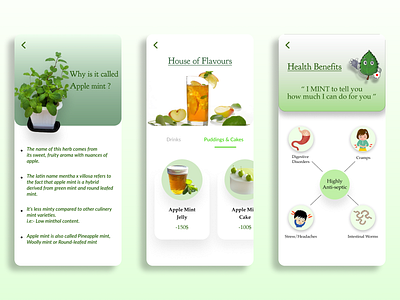 APPLE MINT ap design graphic design herb plant ui ux
