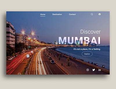 Web Design of Mumbai Tours and Travels figma graphic design landing page design ui uiux user experience user interface ux webdesign website