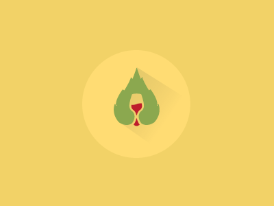 Spring Wine Logo flat logo wine