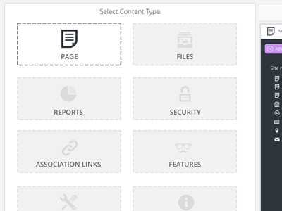 Select Content UI clean flat ui