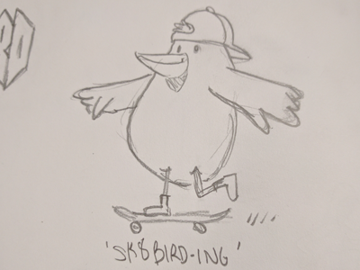 Sk8bird Ing Sketch sk8birds sketch