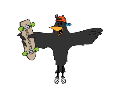 Crowst Air crowst air illustration sk8 skate bird skateoard