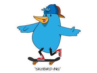 Sk8bird Ing illustration sk8 skate bird skateoard