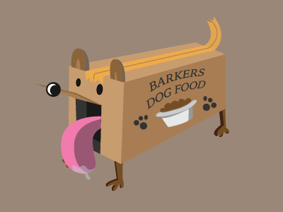 Boxer barker boxer dog illustration