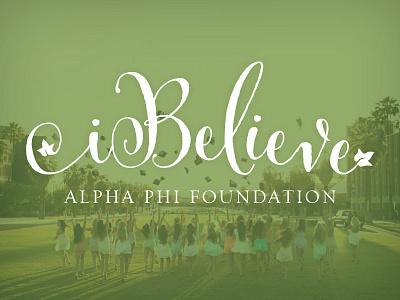 Alpha Phi I Believe Campaign alpha phi ivy logos script sorority