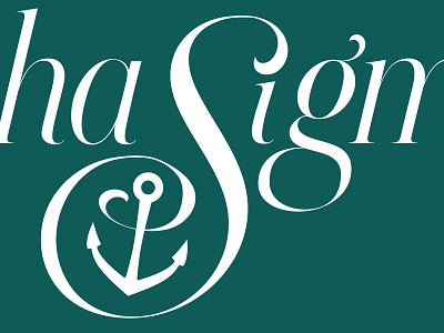 Custom type exploration anchor branding custom type logo nautical