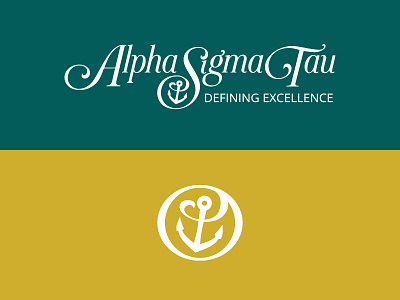 Alpha Sigma Tau Final Logo Release anchor branding custom type logo nautical