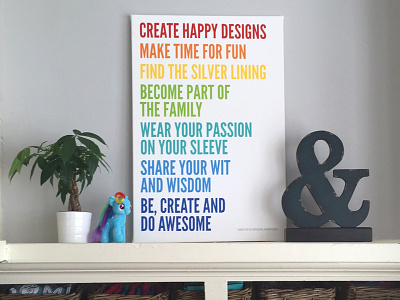 Rhyme & Reason Design Core Values Canvas awesome core values happy design rainbow spectrum