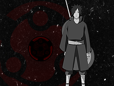 Madara Uchiha Logo anime design editing graphic design icon illustration logo ui vector