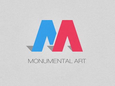 Monumental Art conceptual branding illustration logo vector