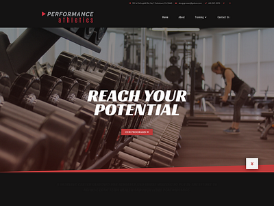 Performance Athletics mobile design web design website