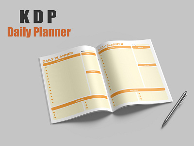 KDP Daily Planner Design design graphic design illustration kdp kdp book cover kdp cover kdp cover design kdp design kdp interior vector