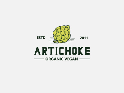 Organic Logo artichoke logo artichoke logo design logo design logos organic food logo organic logo organic logo design vintage logo vintage logo design