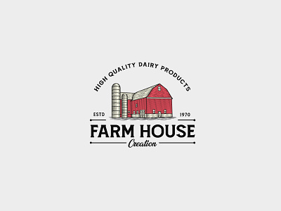 Farm Logo farm house logo farm logo farm logo design graphic design logo logo design vintage logo