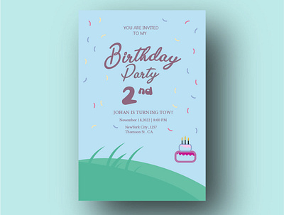Birthday Invitation Card . attractive post birthday creative ads graphic design invitation card post design