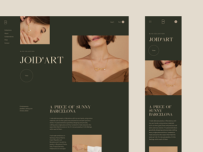 Jewelry Shop Concept concept jewelry minimal minimalism typography webdesign