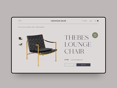 Product Page Concept concept furniture furniture store minimal minimalism product page store typography web design webdesign