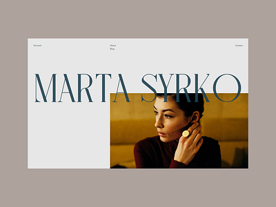 Portfolio Concept concept minimal portfolio typography webdesign