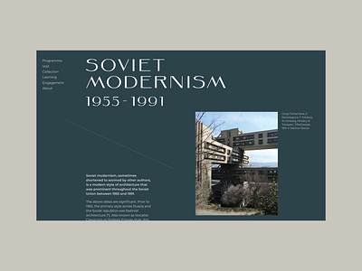 Soviet Modernism concept inspiration minimal minimalism typo typography ui webdesign