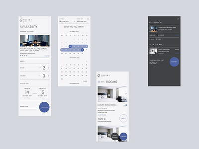 Hotel Redesign Concept — Booking booking calendar calendar ui concept hotel hotel booking minimal minimalism mobile