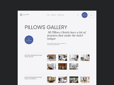 Hotel Redesign Concept — Gallery desktop gallery hotel minimal typo typography webdesign