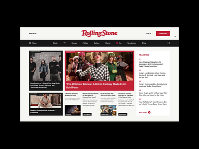 Rolling Stone Magazine Redesign Concept animation concept desktop inspiration magazine menu menu design news newsfeed newspaper scroll typography ui uiux web design webdesign