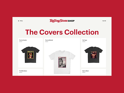 Rolling Stone Shop Redesign Concept animation catalog catalogue concept desktop scroll shop store uiux web design webdesign