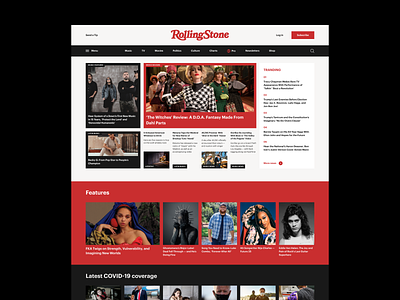 Rolling Stone Homepage Concept concept homepage magazine minimal minimalism newsfeed typography ui design uiux web design webdesign