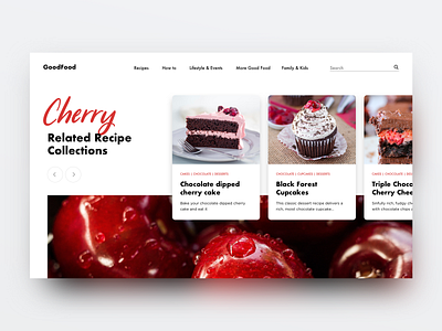 Cherry cherry color concept design food inspiration recipe slider