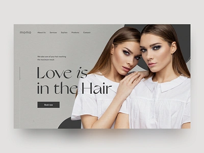 Hair Beauty Salon Concept beauty beauty salon concept dailyui design hair salon haircut hairstyle inspiration minimal typography webdesign website