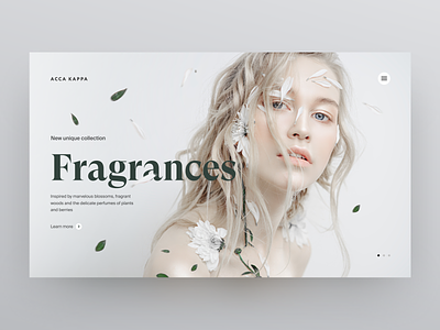 Fragrances beautiful beauty concept dailyui design flowers fragrance inspiration landing page minimal minimalism typo typography webdesign