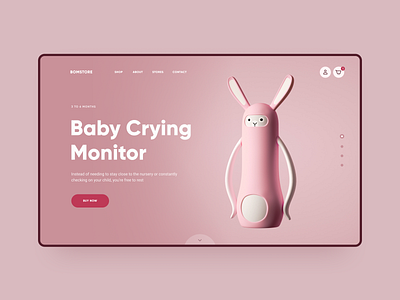 Baby Crying Monitor Concept concept cute dailyui ecommerce inspiration minimal minimalism