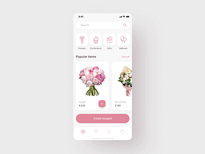 Flowers Delivery App Design animation app design flower shop mobile mobile app uidesign