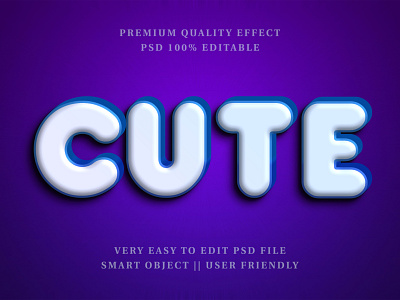 Cute Editable Text Effect 3d cute design editable editable text effects effect effects text text effect typography
