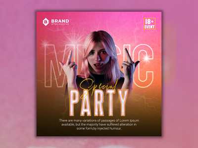 Party Social Media Banner Design