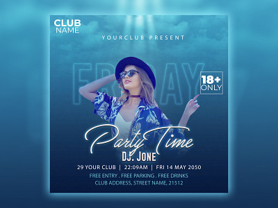 Social Media Design For Friday Night Party