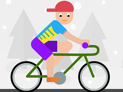 Cyclist cartoon icon iconography illustration