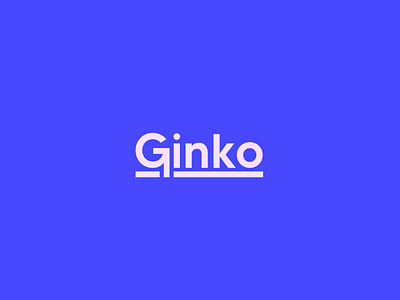 Ginko, Construction company Logo Design blue branding creativity design fresh graphic design illustration logo logotype minimalist wordmark